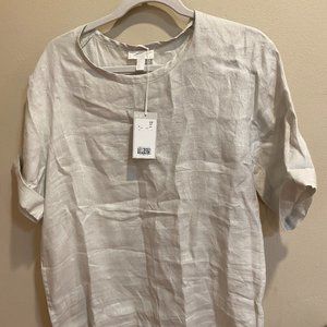 COS Linen T-Shirt in Beige
